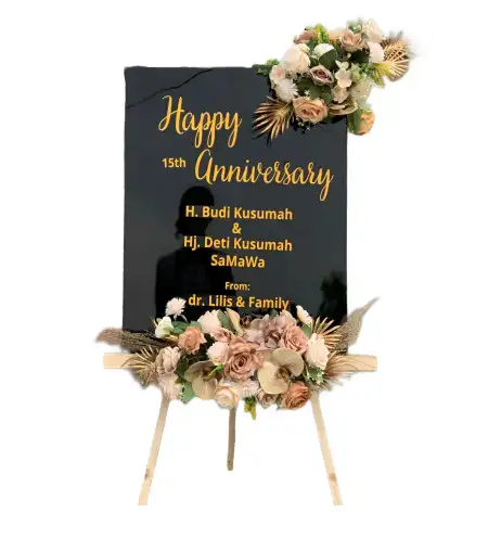 Papan Bunga Akrilik Outdoor Wedding Sentul